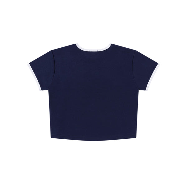 CROWN TAG RINGER TEE NAVY