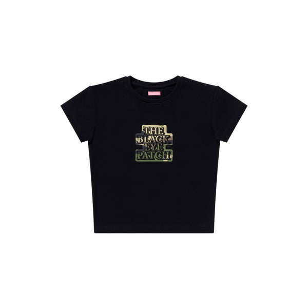 CAMOUFLAGE OG LABEL BABY TEE BLACK