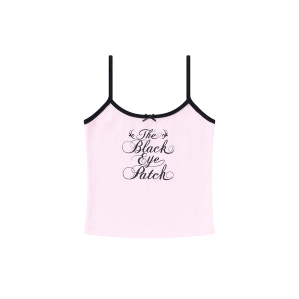 DOLLY SCRIPT RIBBONED CAMISOLE PINK