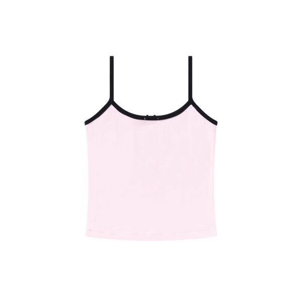 DOLLY SCRIPT RIBBONED CAMISOLE PINK