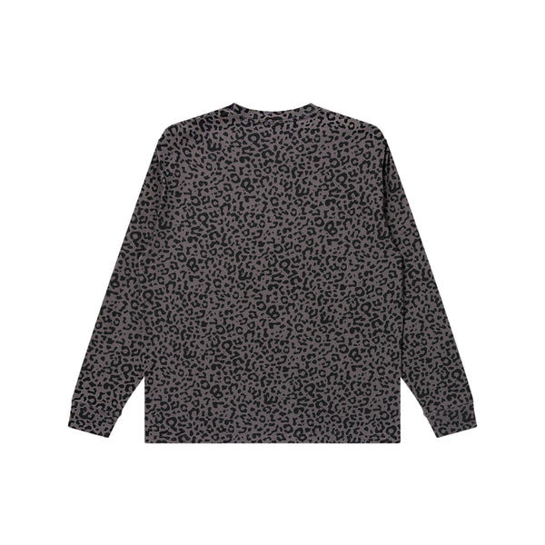 LEOPARD SAME COLORED SMALL OG L/S TEE CHARCOAL
