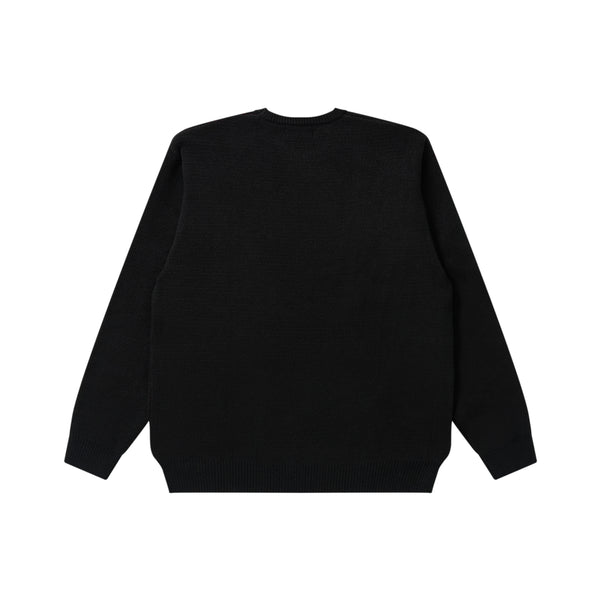 STOP SNITCHING KNITTED SWEATER BLACK