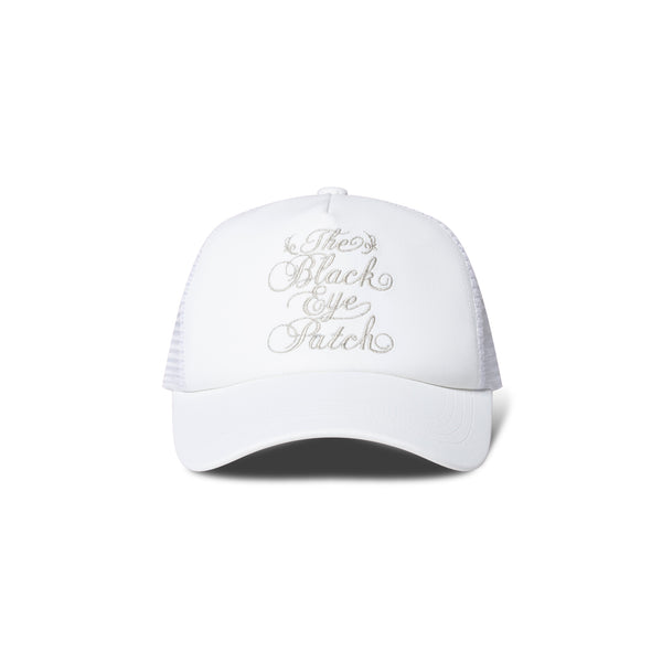 SCRIPT LOGO MESH CAP WHITE