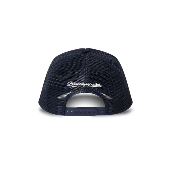 GHETTO ANGEL EMBROIDERED MESH CAP NAVY