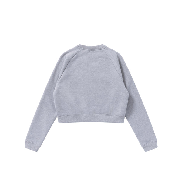 SMALL OG LABEL RAGLAN CREW SWEAT GRAY