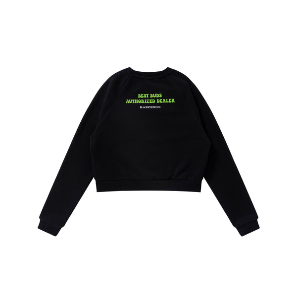 AUTHORIZED DEALER RAGLAN CREW SWEAT BLACK