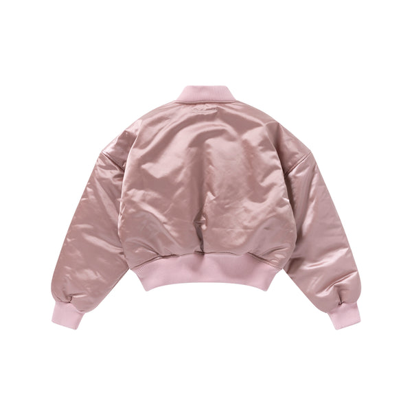 LOW SCRIPT STADIUM JACKET PINK