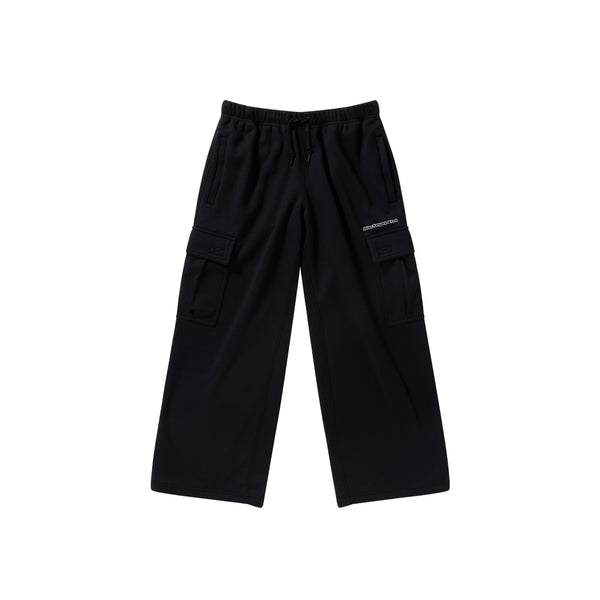 LOOSE CARGO SWEAT PANTS BLACK