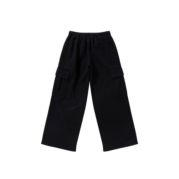 LOOSE CARGO SWEAT PANTS BLACK