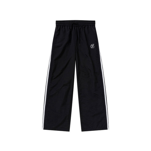 B EMBLEM WIDE NYLON PANTS