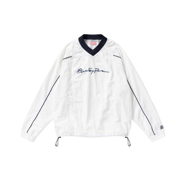 AUTOGRAPH LOGO V NECK PULLOVER WHITE