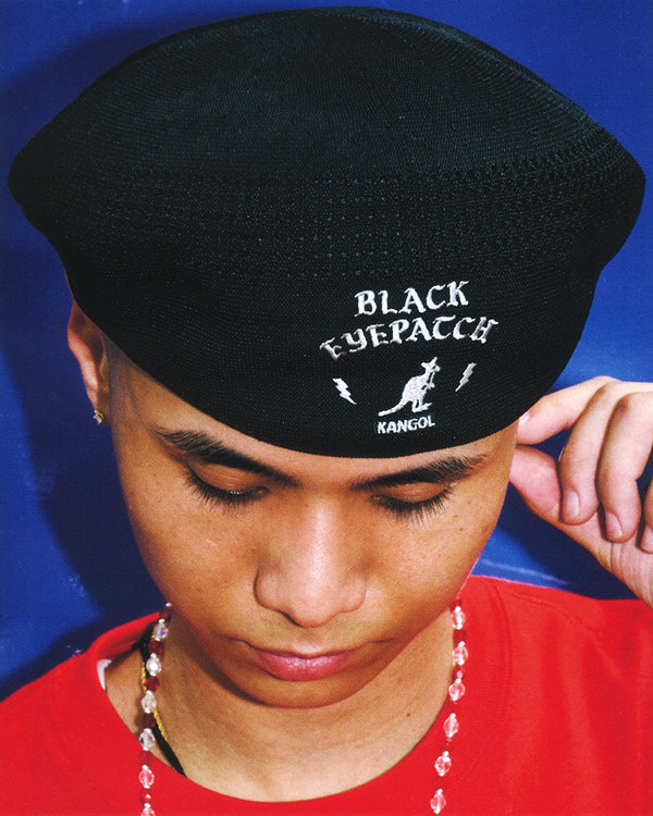 HEATED WORDS KANGOL FLAT CAP BLACK