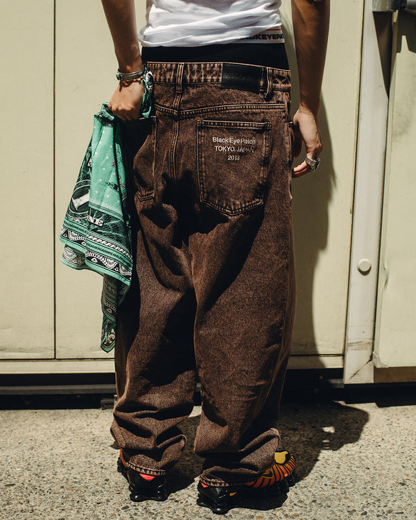 BRAND ORIGIN OVERDYED BAGGY DENIM LAVENDER