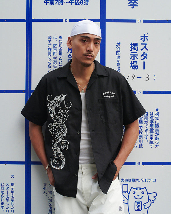 CHINATOWN DRAGON S/S SHIRT BLACK