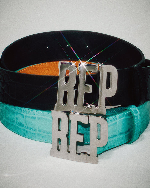 CROCODILE LETTERS BELT BLACK
