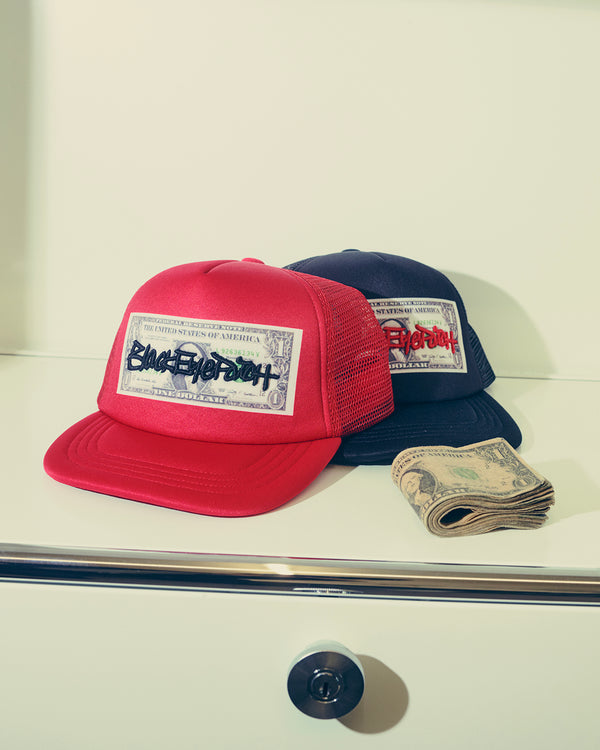 FASTHAND SCRIPT DOLLAR BILL MESH CAP BLACK
