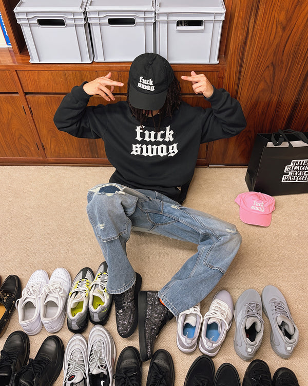 FUCK SWAG CREW SWEAT BLACK