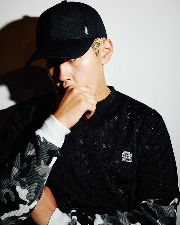 HWC 6 PANEL CAP BLACK