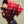 HWC GESTURE PATTERNED BANDANA RED