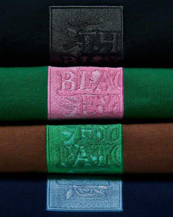 HWC LABEL CREW SWEAT BROWN