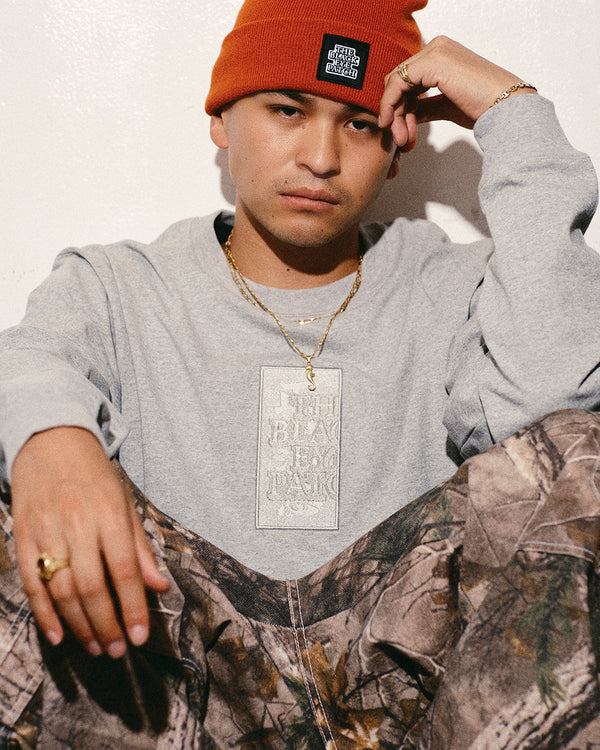 OG Label Patched Beanie, Black