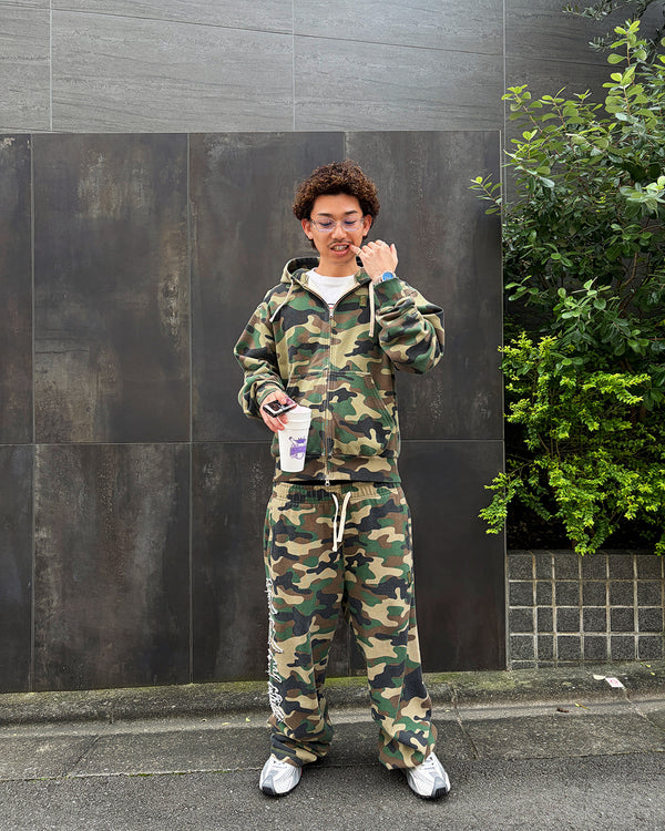 HWC WASHED CAMO ZIP HOODIE