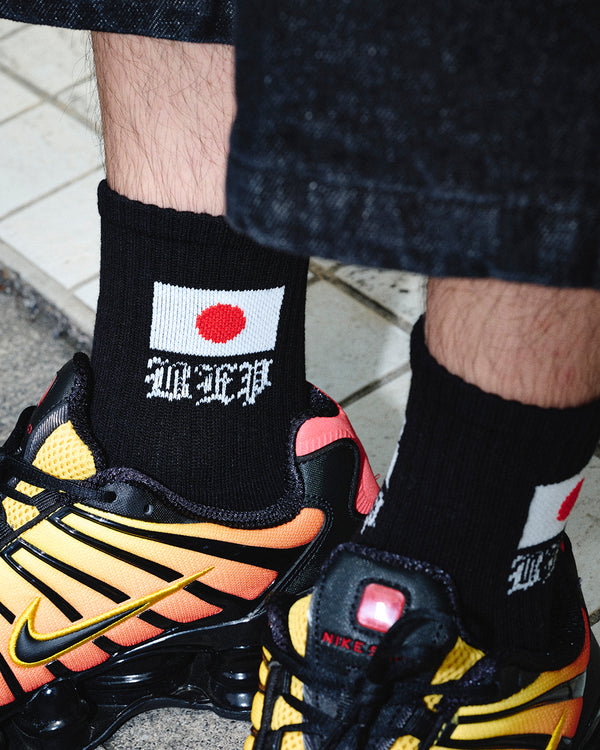 JAPAN FLAG SHORT SOCKS IVORY