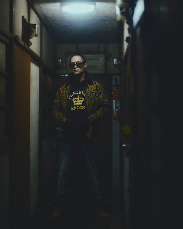 CROWN LOGO EMBROIDERED HOODIE BLACK