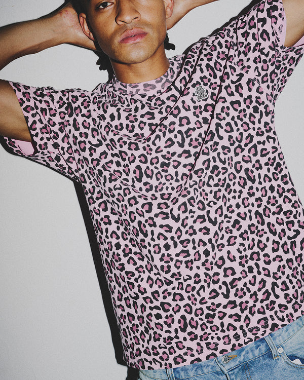 LEOPARD PATTERNED SMALL OG TEE BLACK