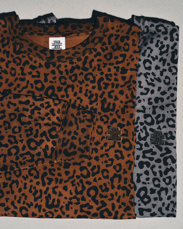 LEOPARD SAME COLORED SMALL OG L/S TEE CHARCOAL