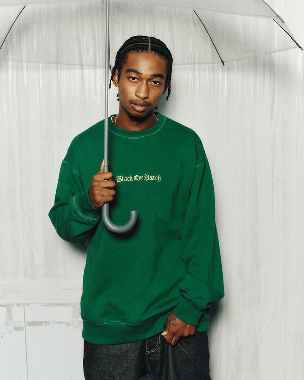 OE LOGO CREW SWEAT GREEN