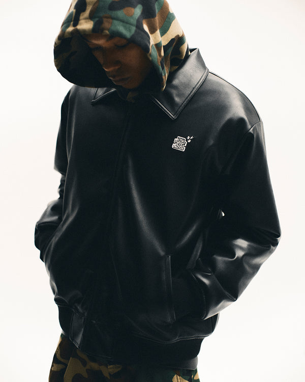 OG BOY Faux Leather Jacket