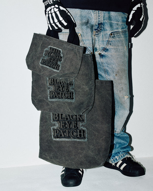 OG LABEL APPLIQUÉ SMALL TOTE BLACK