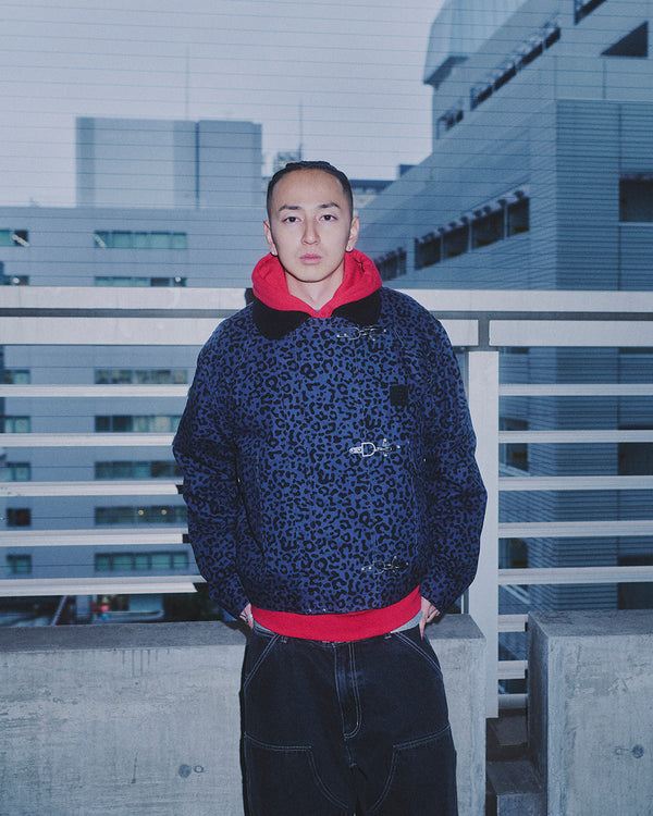 OG LEATHER PATCHED FIREMAN DUCK JACKET MULTI