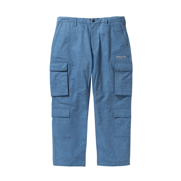 RIPSTOP DENIM CARGO PANTS BLUE