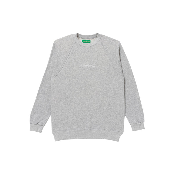 ROYAL SCRIPT RAGLAN CREW SWEAT H.GRAY