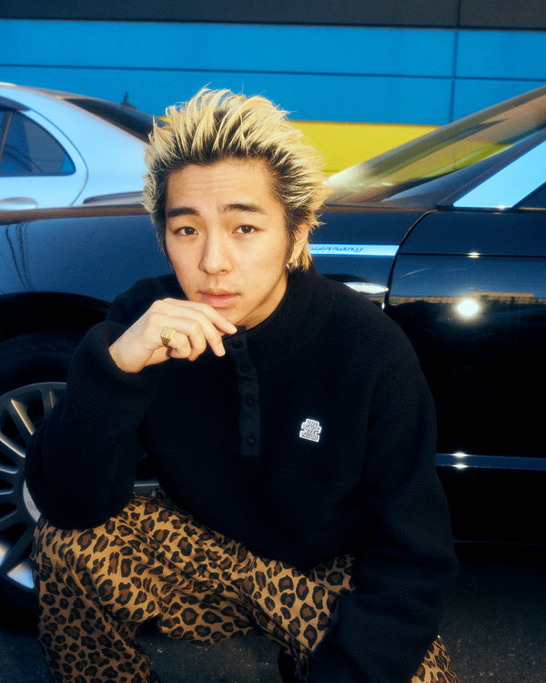 SMALL OG LABEL FLEECE PULLOVER OLIVE