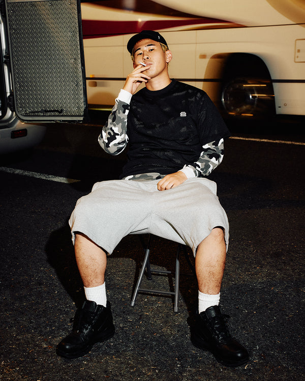 Small OG Crew Neck Mesh Tee, Black
