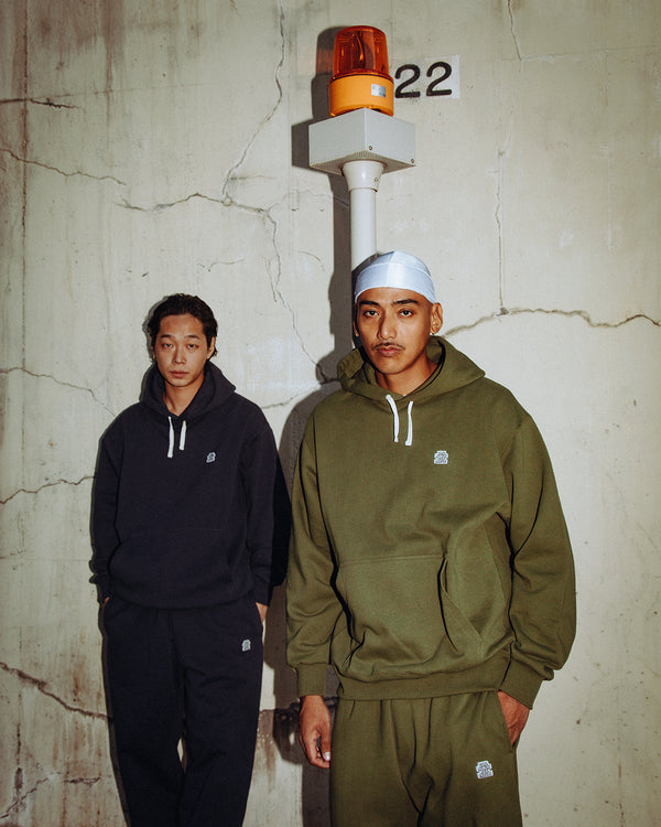 SMALL OG LABEL HEAVYWEIGHT HOODIE OLIVE