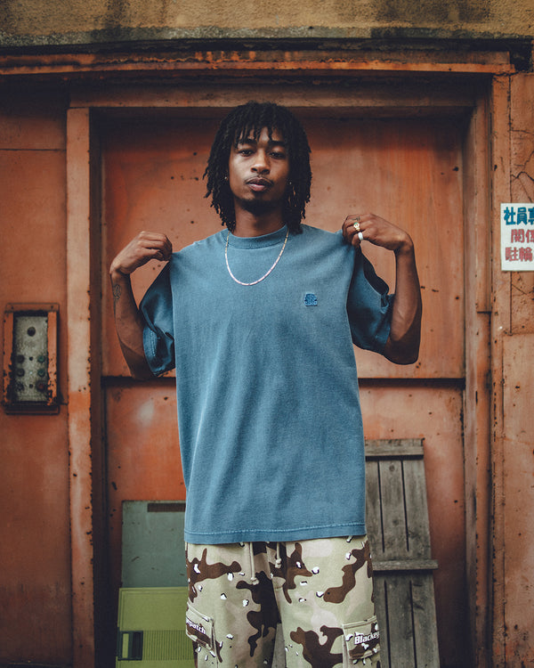 SMALL OG PIGMENT DYED TEE BLUE