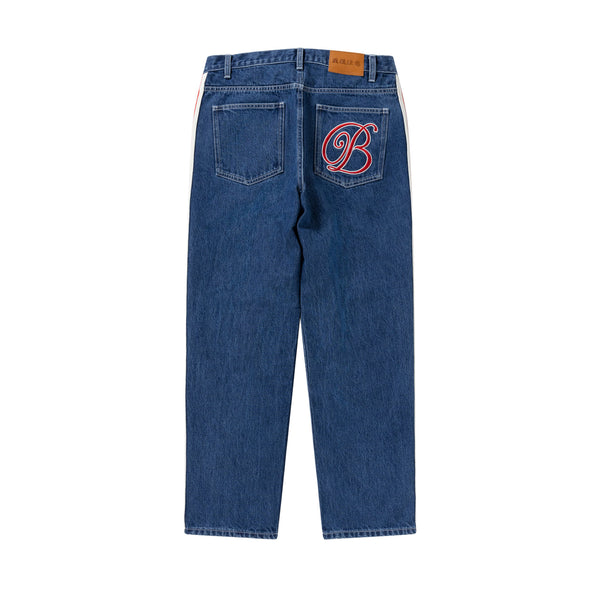 TAPED B EMBLEM DENIM PANTS
