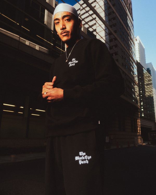 TIMES LOGO SWEAT PANTS BLACK