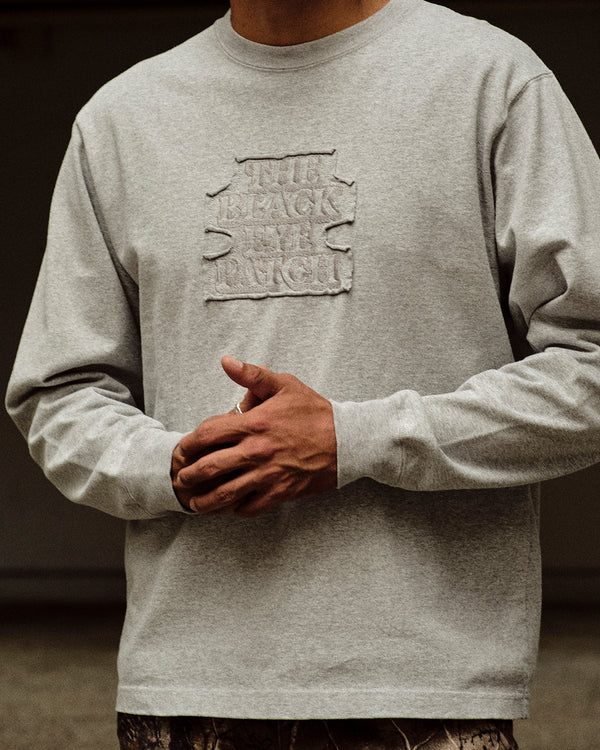 WASHED OG LABEL PATCHED L/S TEE BLACK
