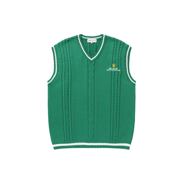 ROYAL CROWN LOGO KNIT VEST (GREEN)