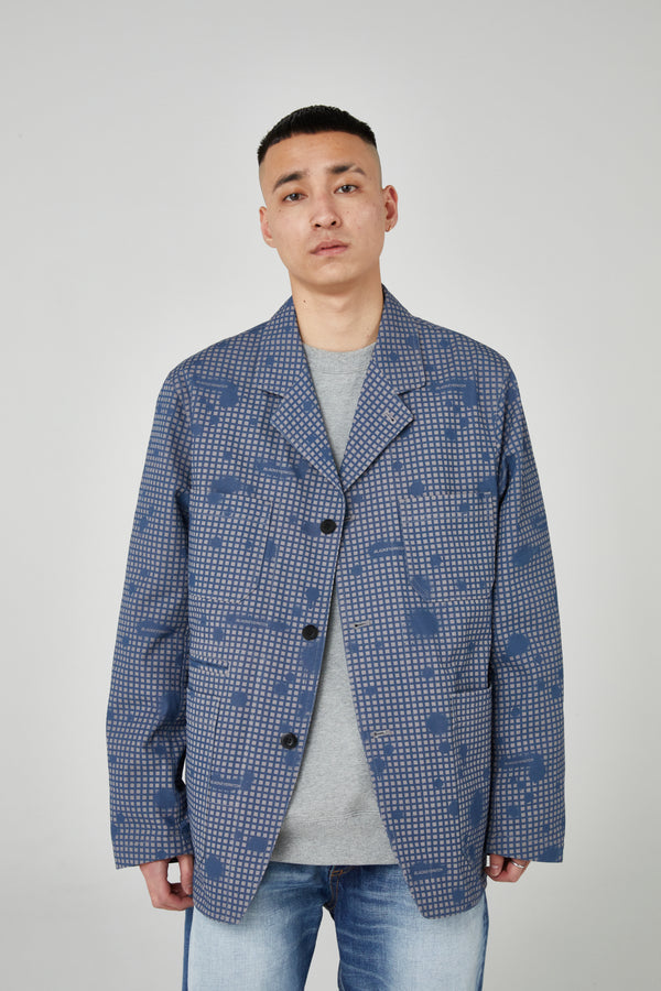 SPRAY NIGHT CAMO TAILORED JACKET, NAVY