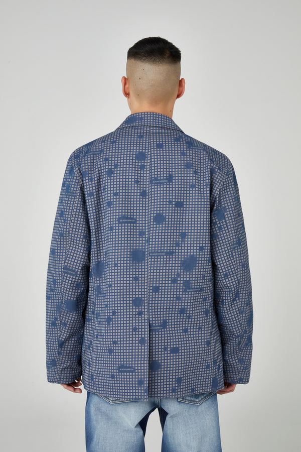 SPRAY NIGHT CAMO TAILORED JACKET, NAVY