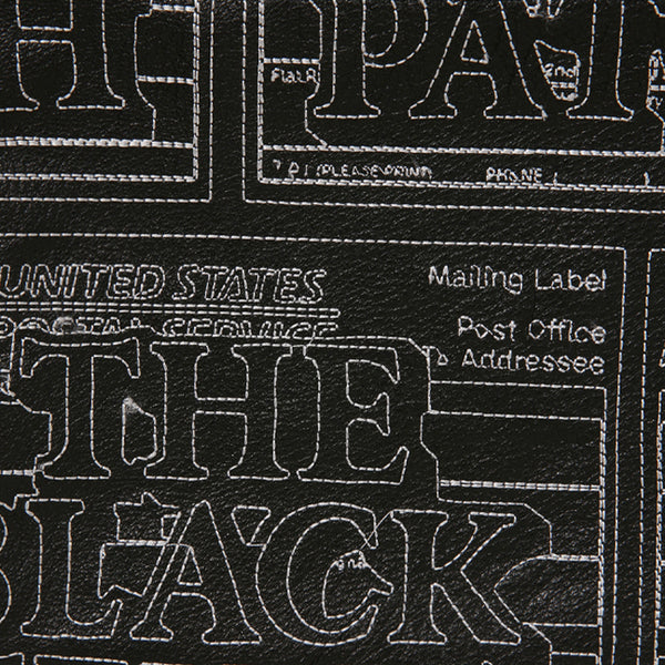 LABEL LEATHER SACOCHE BAG BLACK