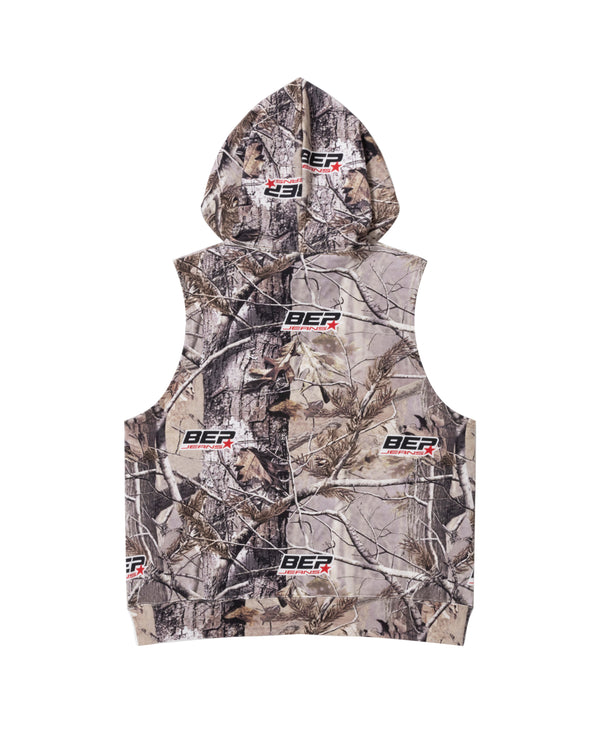 BEP JEANS REALTREE  HOODED SWEAT VEST MULTI