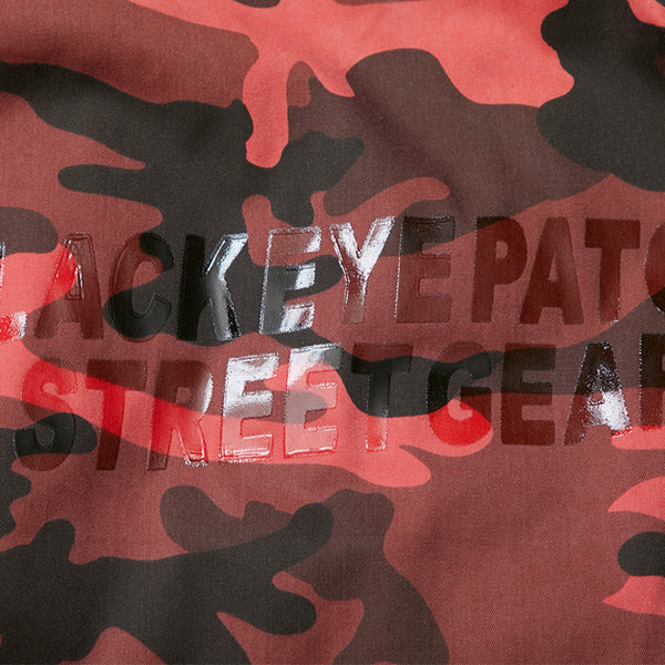 DAMAGED BOMBER JACKET RED CAMO