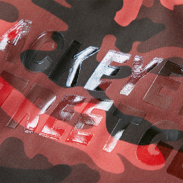 DAMAGED BOMBER JACKET RED CAMO